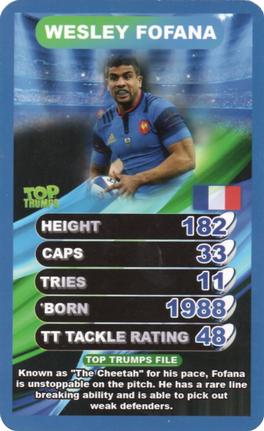 2015-16 Top Trumps World Rugby Stars #NNO Wesley Fofana Front